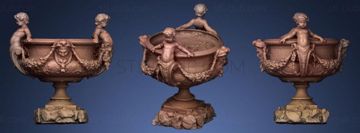 3D model Cherubs on vase (STL)